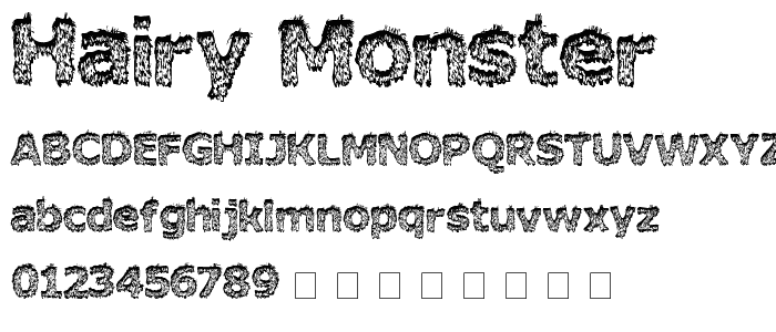 Hairy Monster font